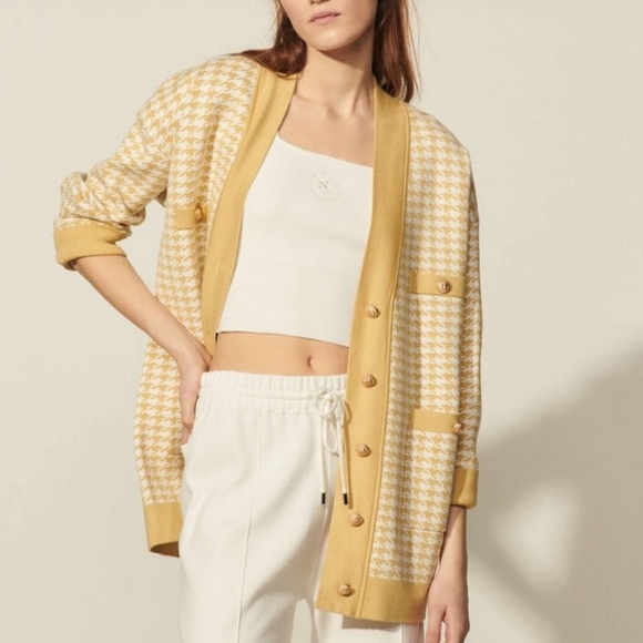 Joie checked oversized cardigan xs - Picture 8 of 8